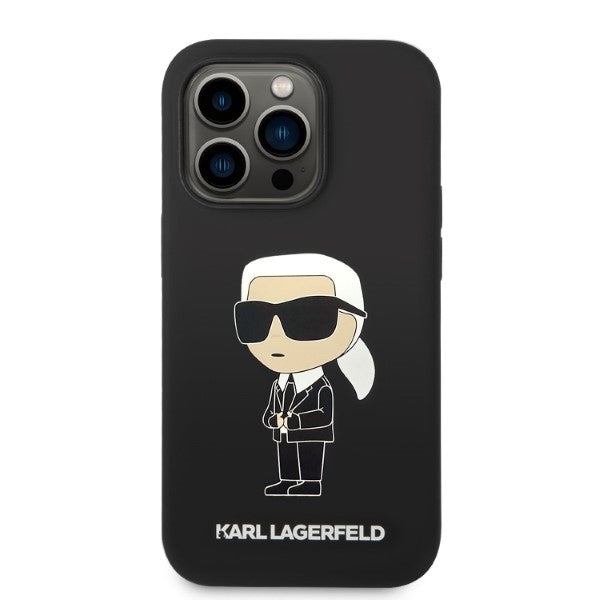 MagSafe cover til Apple iPhone 14 Pro Max, Karl Lagerfeld, Silicone Ikonik Karl, Sort