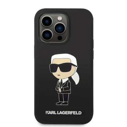 MagSafe cover til Apple iPhone 14 Pro Max, Karl Lagerfeld, Silicone Ikonik Karl, Sort