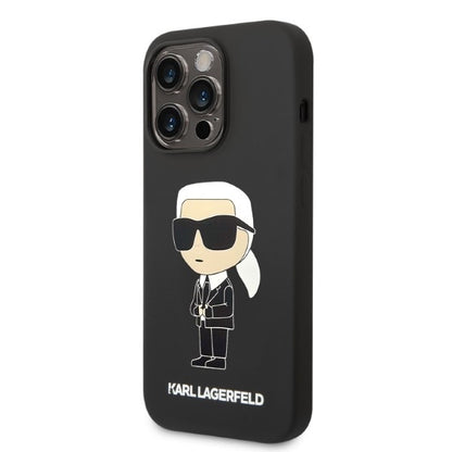 MagSafe cover til Apple iPhone 14 Pro Max, Karl Lagerfeld, Silicone Ikonik Karl, Sort