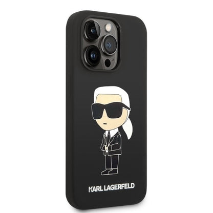 MagSafe cover til Apple iPhone 14 Pro Max, Karl Lagerfeld, Silicone Ikonik Karl, Sort