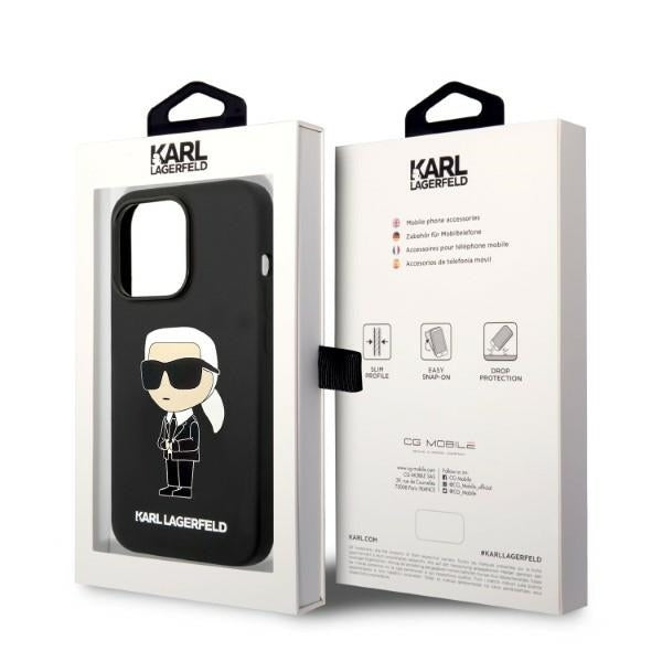 MagSafe cover til Apple iPhone 14 Pro Max, Karl Lagerfeld, Silicone Ikonik Karl, Sort