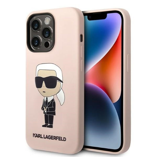 MagSafe cover til Apple iPhone 14 Pro Max, Karl Lagerfeld, Silicone Ikonik Karl, Pink