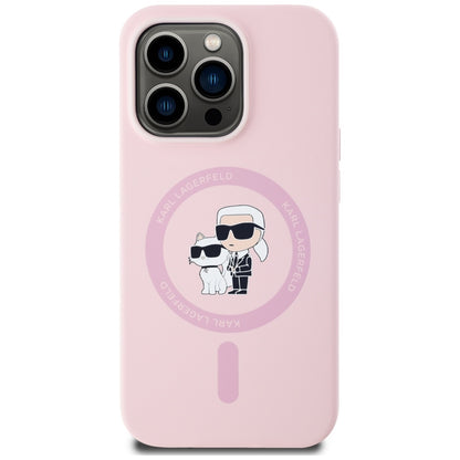 MagSafe cover til Apple iPhone 14 Pro Max, Karl Lagerfeld, Silicone Karl & Choupette, Pink