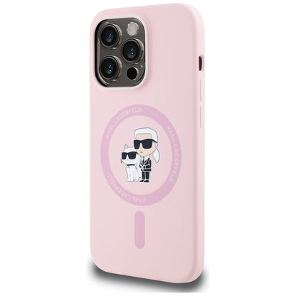 MagSafe cover til Apple iPhone 14 Pro Max, Karl Lagerfeld, Silicone Karl & Choupette, Pink