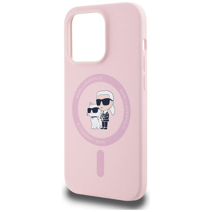 MagSafe cover til Apple iPhone 14 Pro Max, Karl Lagerfeld, Silicone Karl & Choupette, Pink