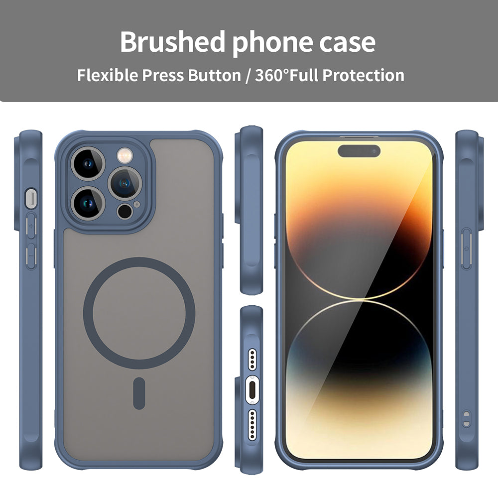 MagSafe-etui til Apple iPhone 14 Pro Max, Techsuit, HaloFrost II, Mørkeblå