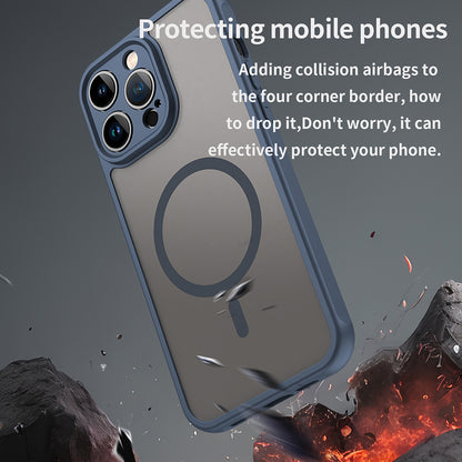 MagSafe-etui til Apple iPhone 14 Pro Max, Techsuit, HaloFrost II, Mørkeblå