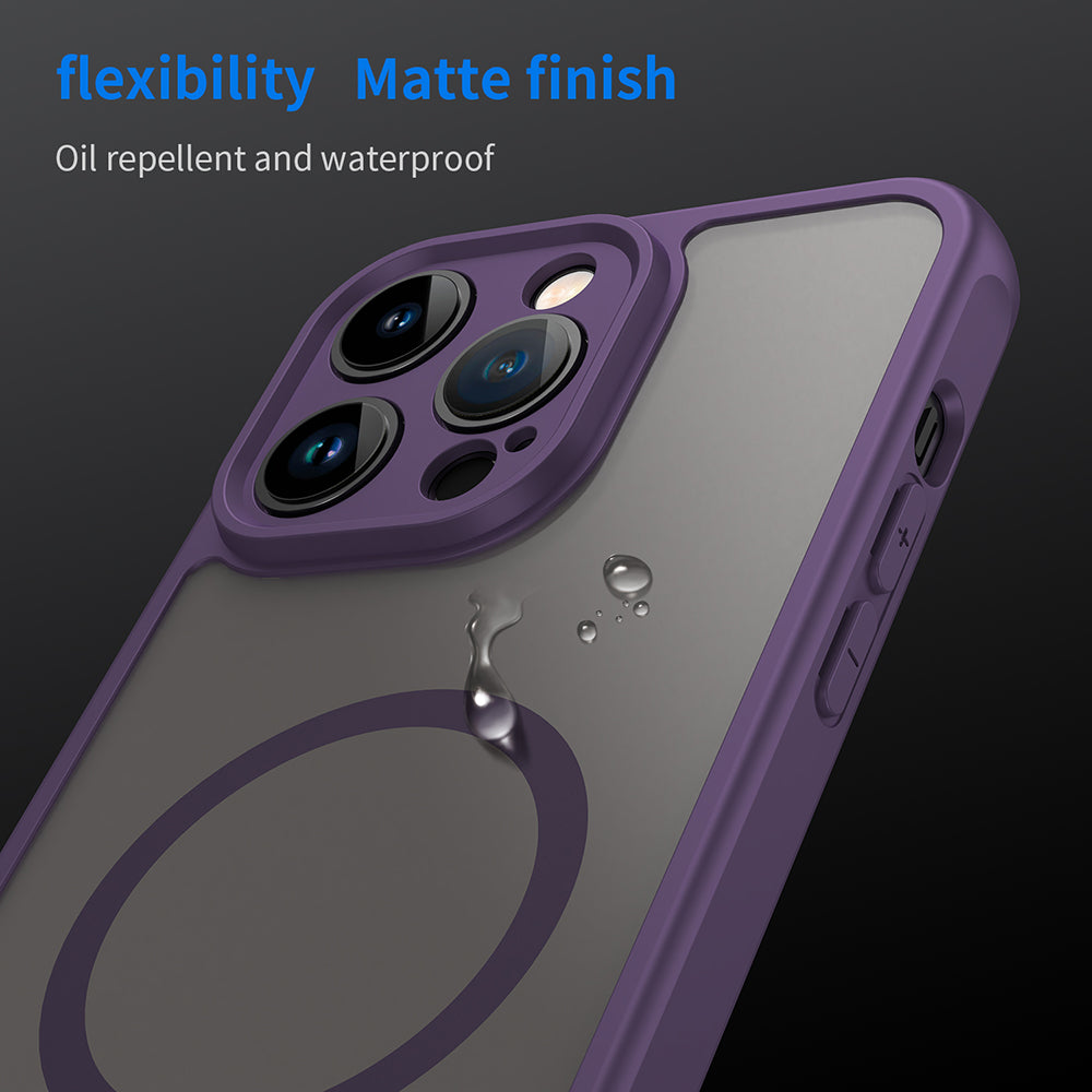 MagSafe-etui til Apple iPhone 14 Pro Max, Techsuit, HaloFrost II, Lilla