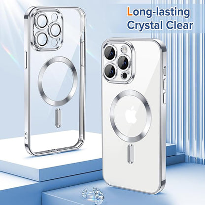 MagSafe-etui til Apple iPhone 14 Pro Max, Techsuit, Luxury Crystal, Sølv