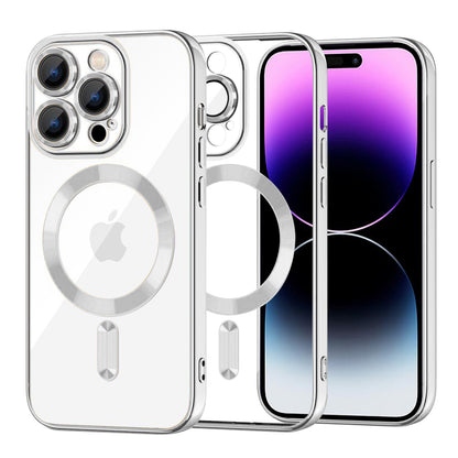 MagSafe-etui til Apple iPhone 14 Pro Max, Techsuit, Luxury Crystal, Sølv