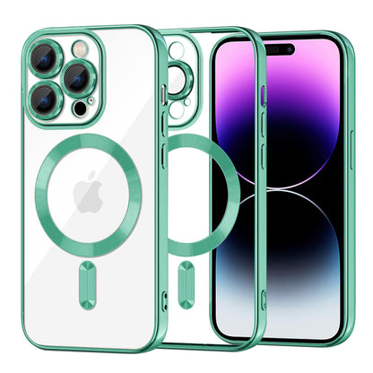 MagSafe-etui til Apple iPhone 14 Pro Max, Techsuit, Luxury Crystal, Lysegrøn