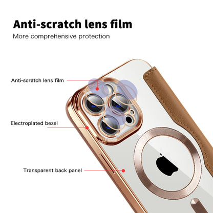 MagSafe-etui til Apple iPhone 14 Pro Max, Techsuit, SmartMag Book, Brun