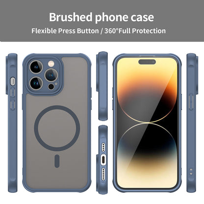 MagSafe-etui til Apple iPhone 14 Pro, Techsuit, HaloFrost II, Mørkeblå