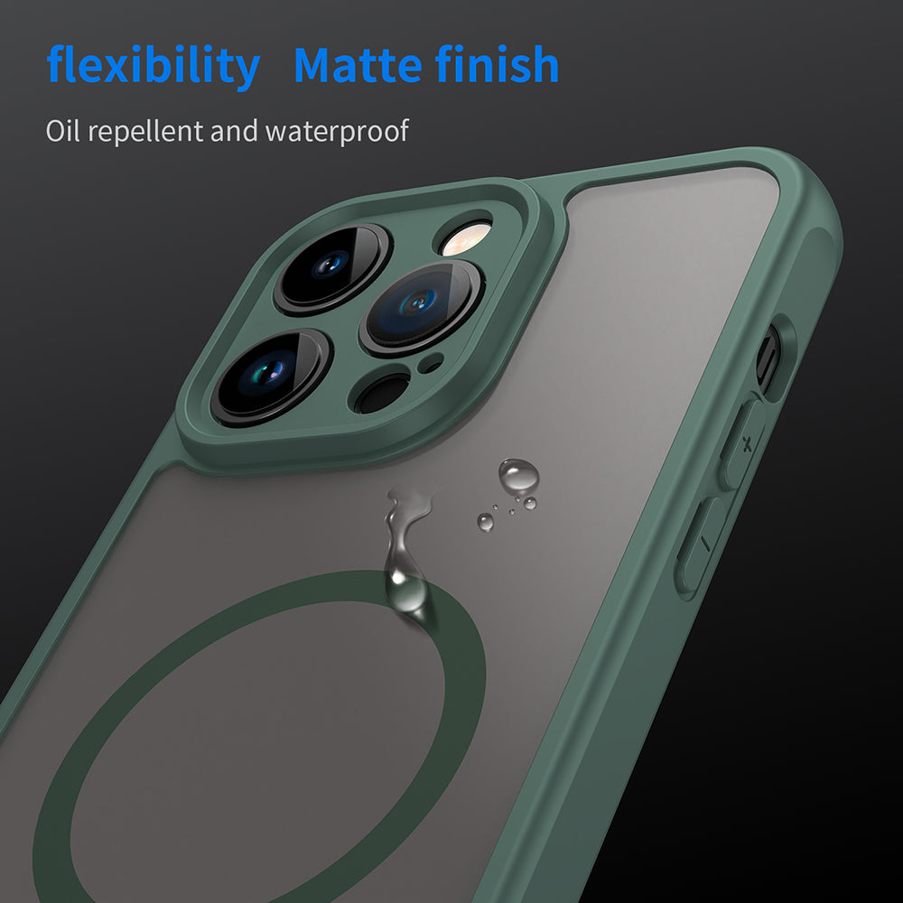 MagSafe-etui til Apple iPhone 14 Pro, Techsuit, HaloFrost II, Grøn