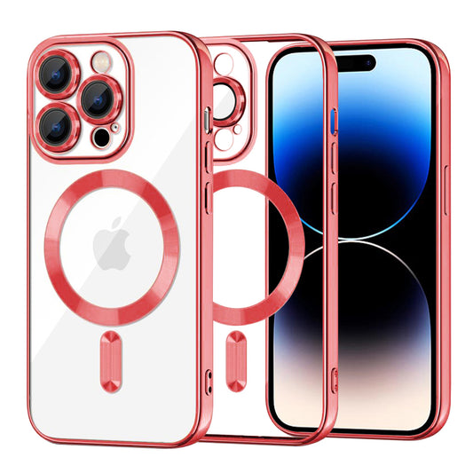 MagSafe-etui til Apple iPhone 14 Pro, Techsuit, Luxury Crystal, Rød