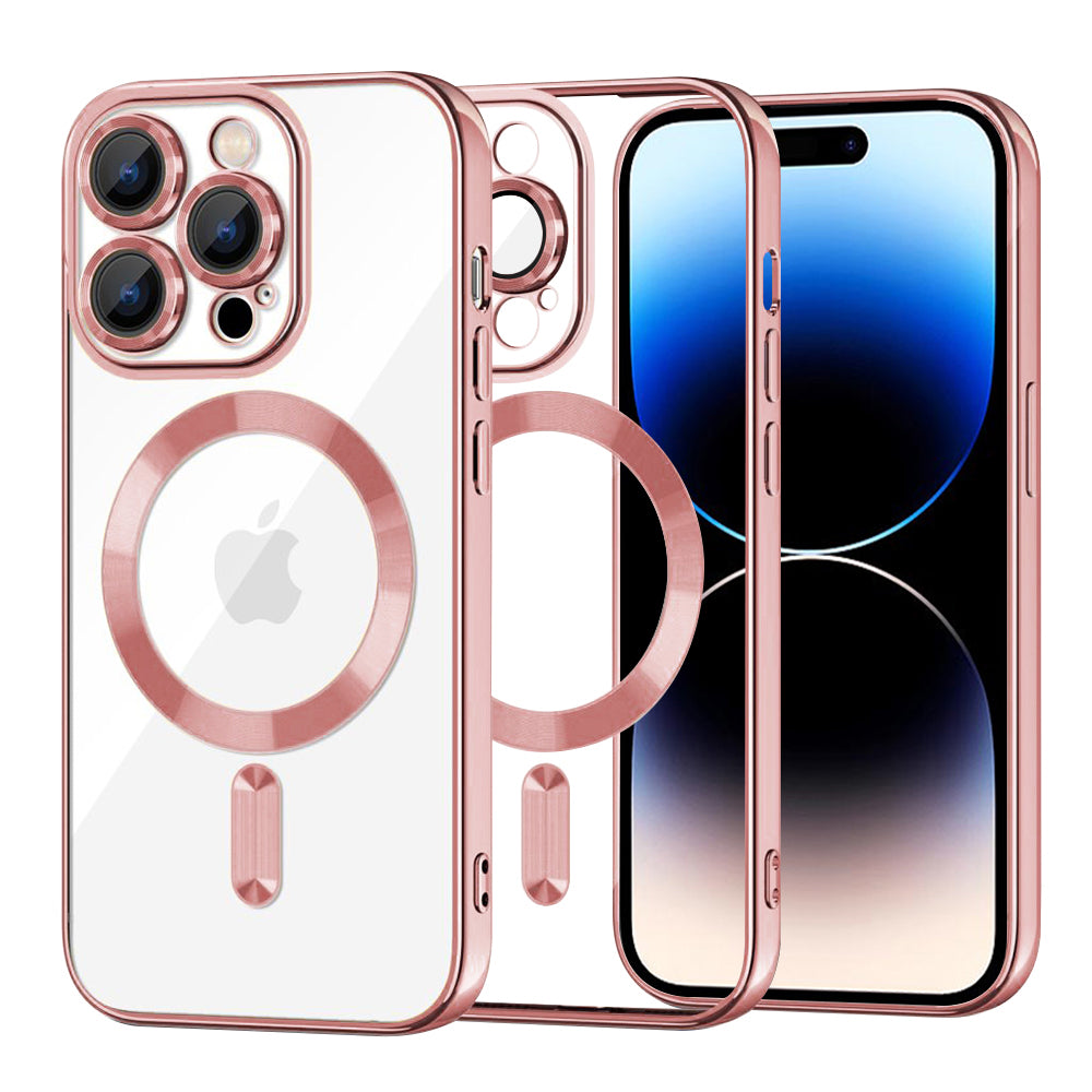 MagSafe-etui til Apple iPhone 14 Pro, Techsuit, Luxury Crystal, Pink