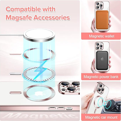 MagSafe-etui til Apple iPhone 14 Pro, Techsuit, Luxury Crystal, Pink