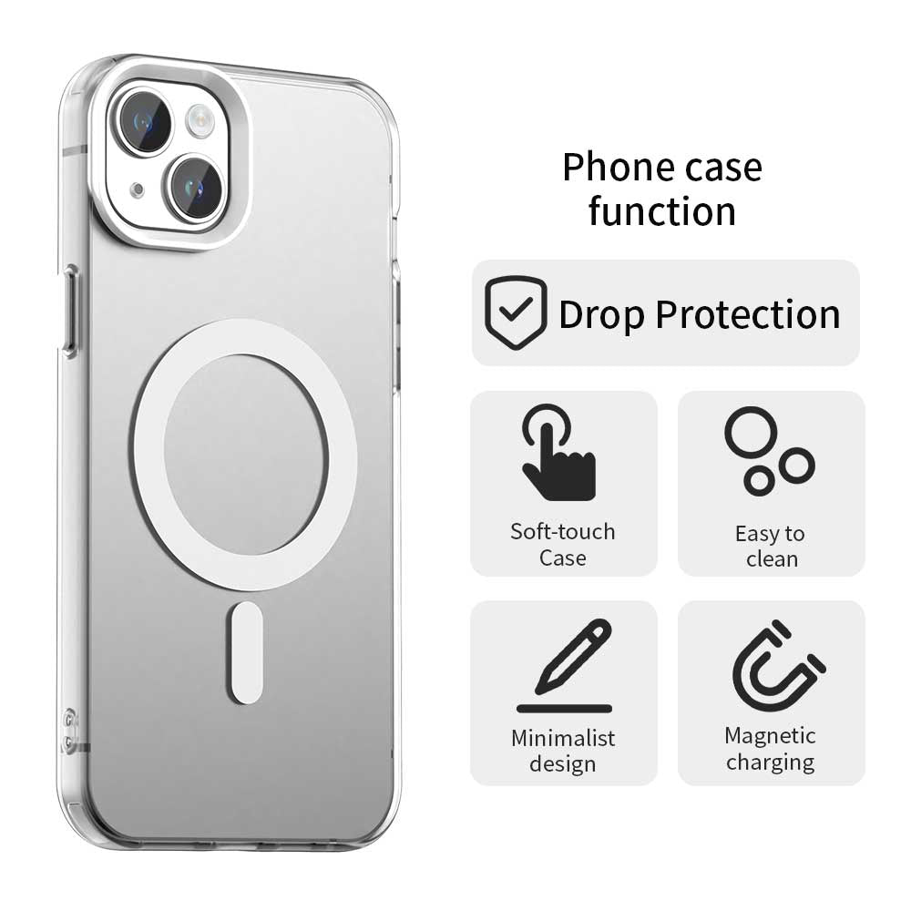 MagSafe-etui til Apple iPhone 14, Techsuit, CandyCase, Hvid