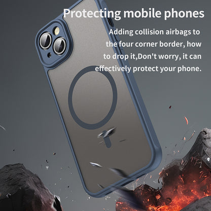 MagSafe-etui til Apple iPhone 14, Techsuit, HaloFrost II, Mørkeblå