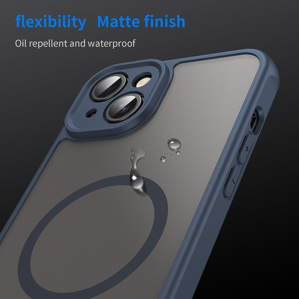 MagSafe-etui til Apple iPhone 14, Techsuit, HaloFrost II, Mørkeblå