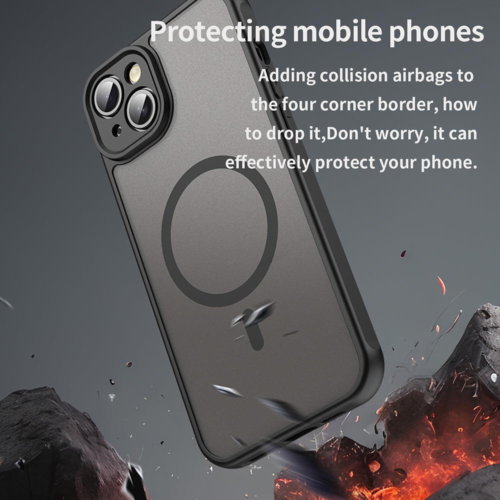MagSafe-etui til Apple iPhone 14, Techsuit, HaloFrost II, Sort