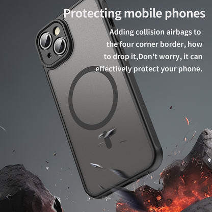 MagSafe-etui til Apple iPhone 14, Techsuit, HaloFrost II, Sort