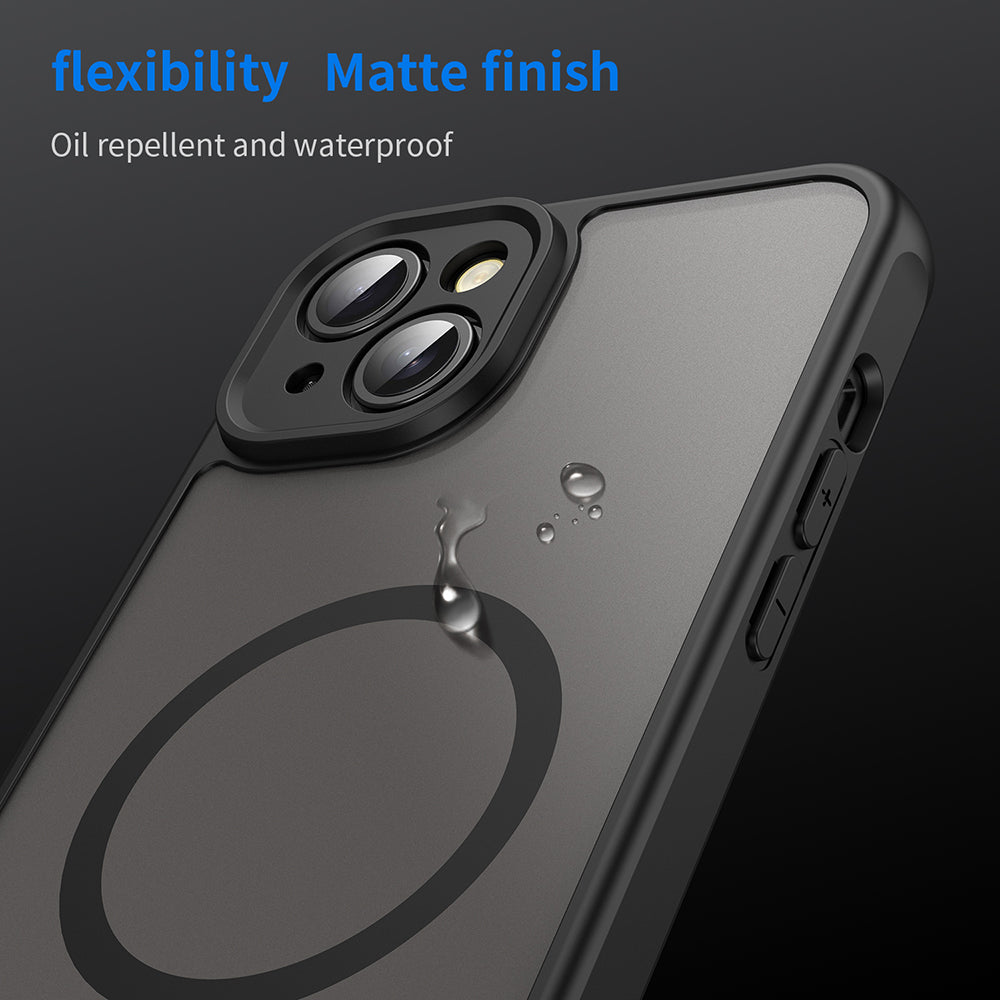 MagSafe-etui til Apple iPhone 14, Techsuit, HaloFrost II, Sort