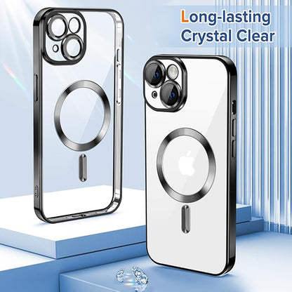 MagSafe-etui til Apple iPhone 14, Techsuit, Luxury Crystal, Sort