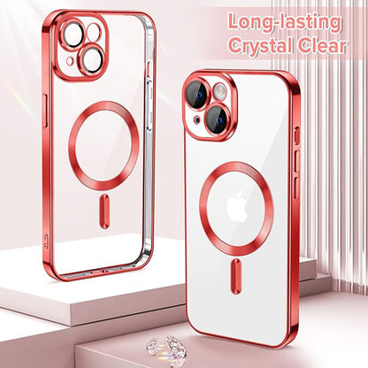 MagSafe-etui til Apple iPhone 14, Techsuit, Luxury Crystal, Rød
