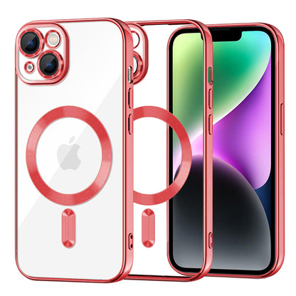 MagSafe-etui til Apple iPhone 14, Techsuit, Luxury Crystal, Rød