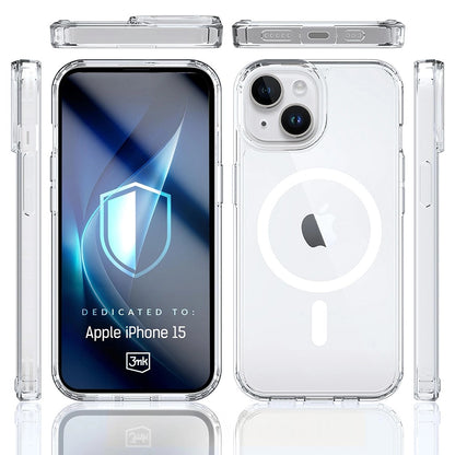 MagSafe-etui til Apple iPhone 15, 3MK, Armor MagCase, Transparent