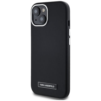 MagSafe cover til Apple iPhone 15, Karl Lagerfeld, FW Metal Plate, Sort