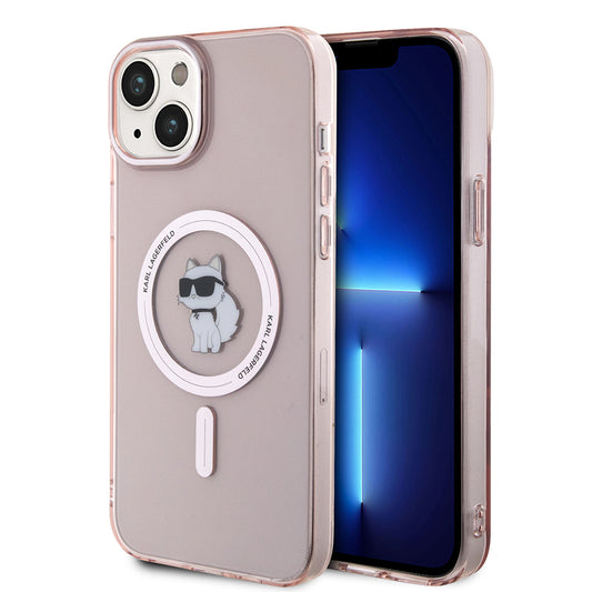 MagSafe cover til Apple iPhone 15 Plus / 14 Plus, Karl Lagerfeld, IML Choupette, Pink