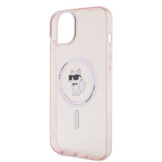 MagSafe cover til Apple iPhone 15 Plus / 14 Plus, Karl Lagerfeld, IML Choupette, Pink