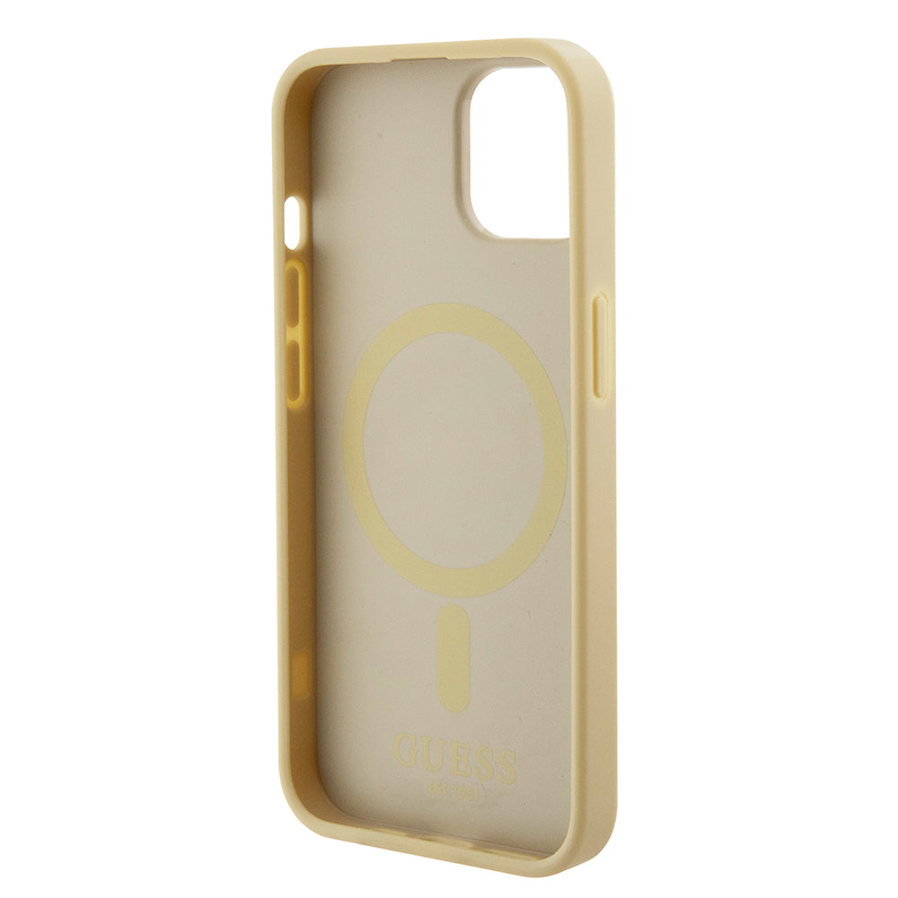 MagSafe cover til Apple iPhone 15 Plus, Guess, Saffiano, Guld