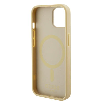 MagSafe cover til Apple iPhone 15 Plus, Guess, Saffiano, Guld