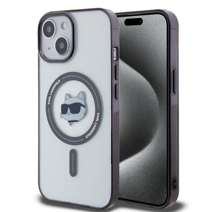 MagSafe cover til Apple iPhone 15 Plus, Karl Lagerfeld, IML Choupette's Head, Transparent