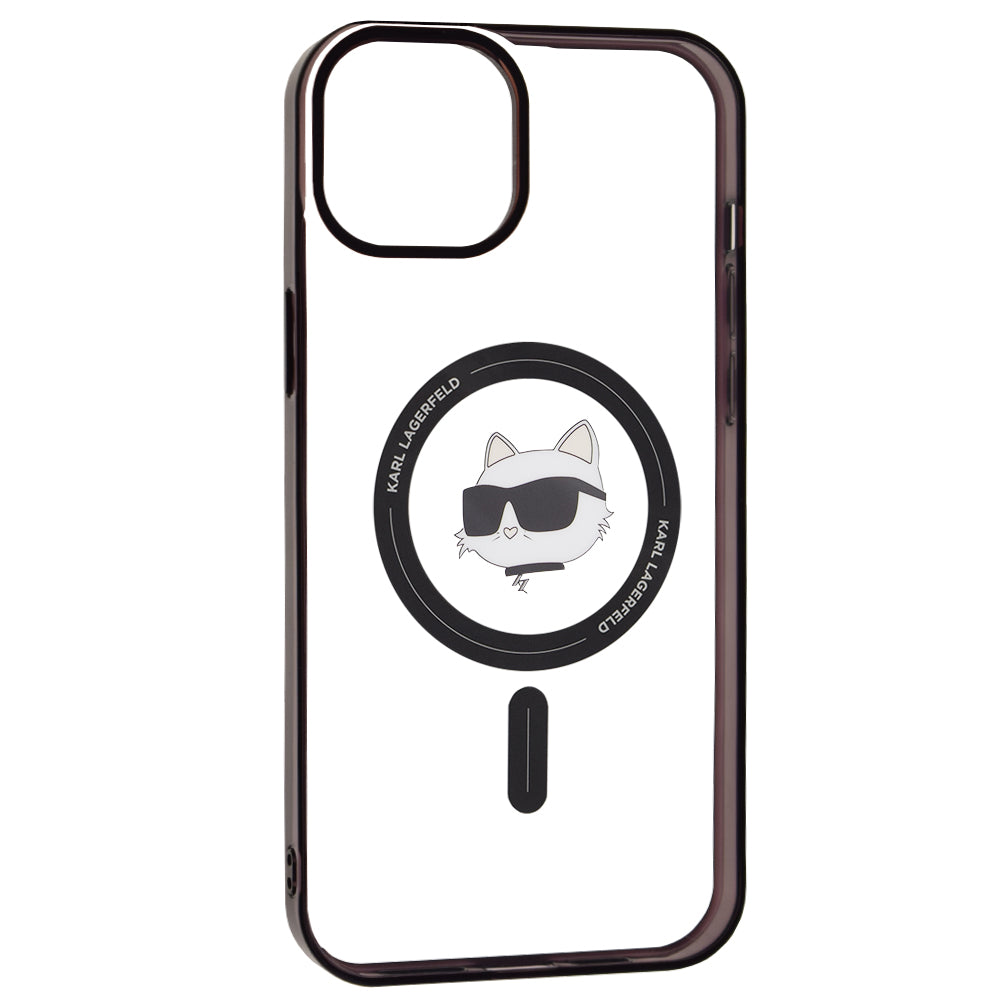 MagSafe cover til Apple iPhone 15 Plus, Karl Lagerfeld, IML Choupette's Head, Transparent