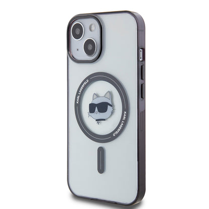 MagSafe cover til Apple iPhone 15 Plus, Karl Lagerfeld, IML Choupette's Head, Transparent