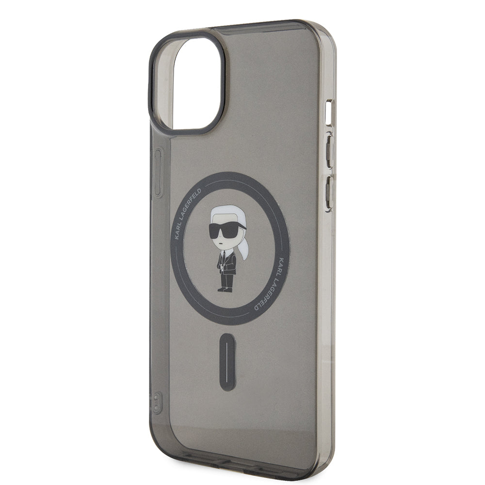 MagSafe cover til Apple iPhone 15 Plus, Karl Lagerfeld, IML Ikonik Karl, Sort