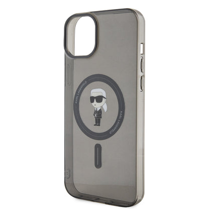 MagSafe cover til Apple iPhone 15 Plus, Karl Lagerfeld, IML Ikonik Karl, Sort