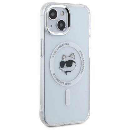 MagSafe cover til Apple iPhone 15 Plus, Karl Lagerfeld, IML Metal Choupette's Head, Hvid