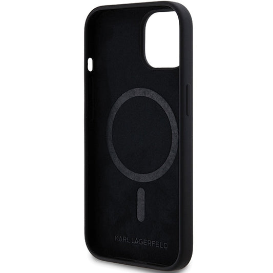 MagSafe cover til Apple iPhone 15 Plus, Karl Lagerfeld, Silicone Choupette's Head, Sort