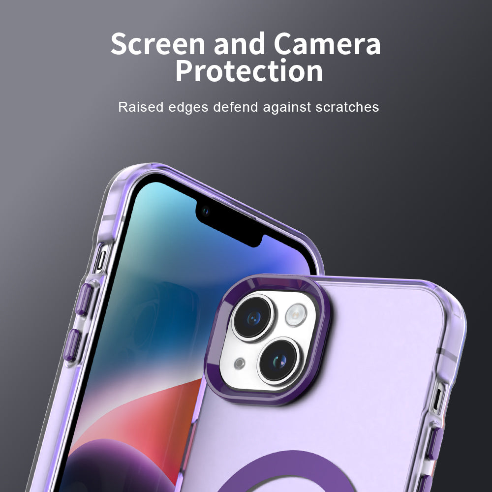 MagSafe Case for Apple iPhone 15 Plus, Techsuit, CandyCase, Purple