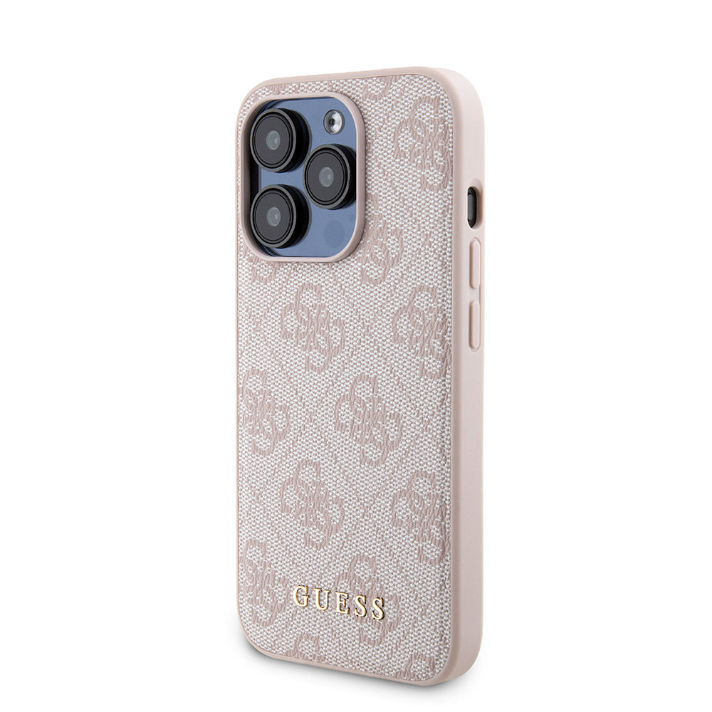 MagSafe cover til Apple iPhone 15 Pro, Guess, Powerbank 4G Metal Logo, Pink