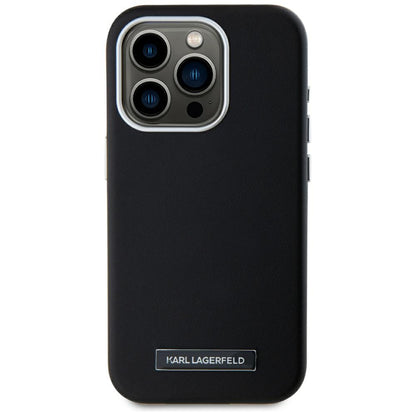 MagSafe cover til Apple iPhone 15 Pro, Karl Lagerfeld, FW Metal Plate, Sort