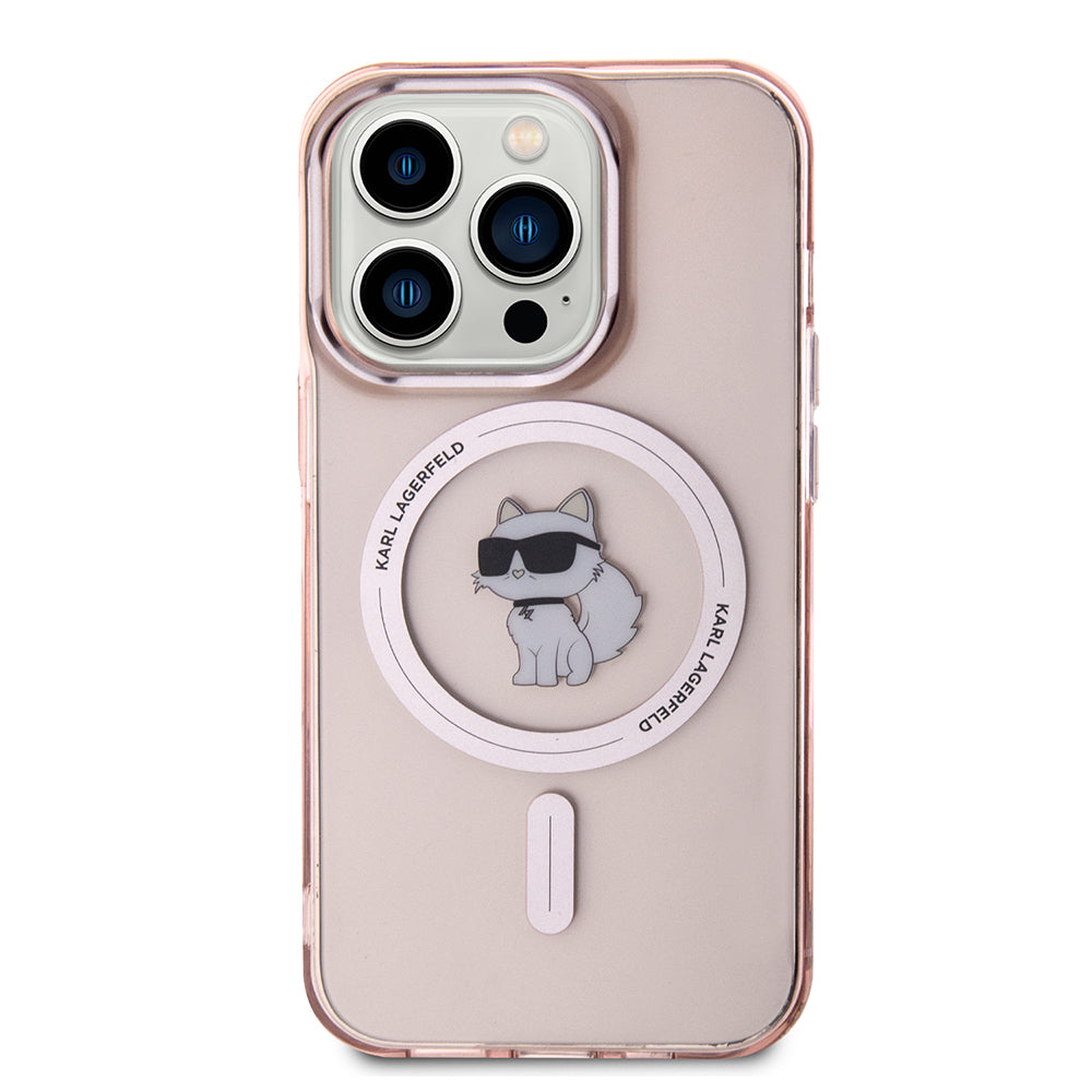 MagSafe cover til Apple iPhone 15 Pro, Karl Lagerfeld, IML Choupette, Pink