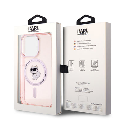 MagSafe cover til Apple iPhone 15 Pro, Karl Lagerfeld, IML Choupette, Pink