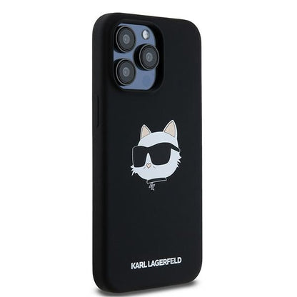 MagSafe cover til Apple iPhone 15 Pro, Karl Lagerfeld, Silicone Choupette's Head, Sort