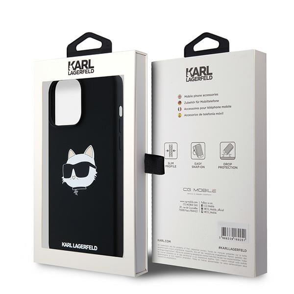 MagSafe cover til Apple iPhone 15 Pro, Karl Lagerfeld, Silicone Choupette's Head, Sort